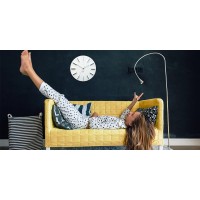 Dizajnové nástenné hodiny Future Time FT2010WH Round white 40cm